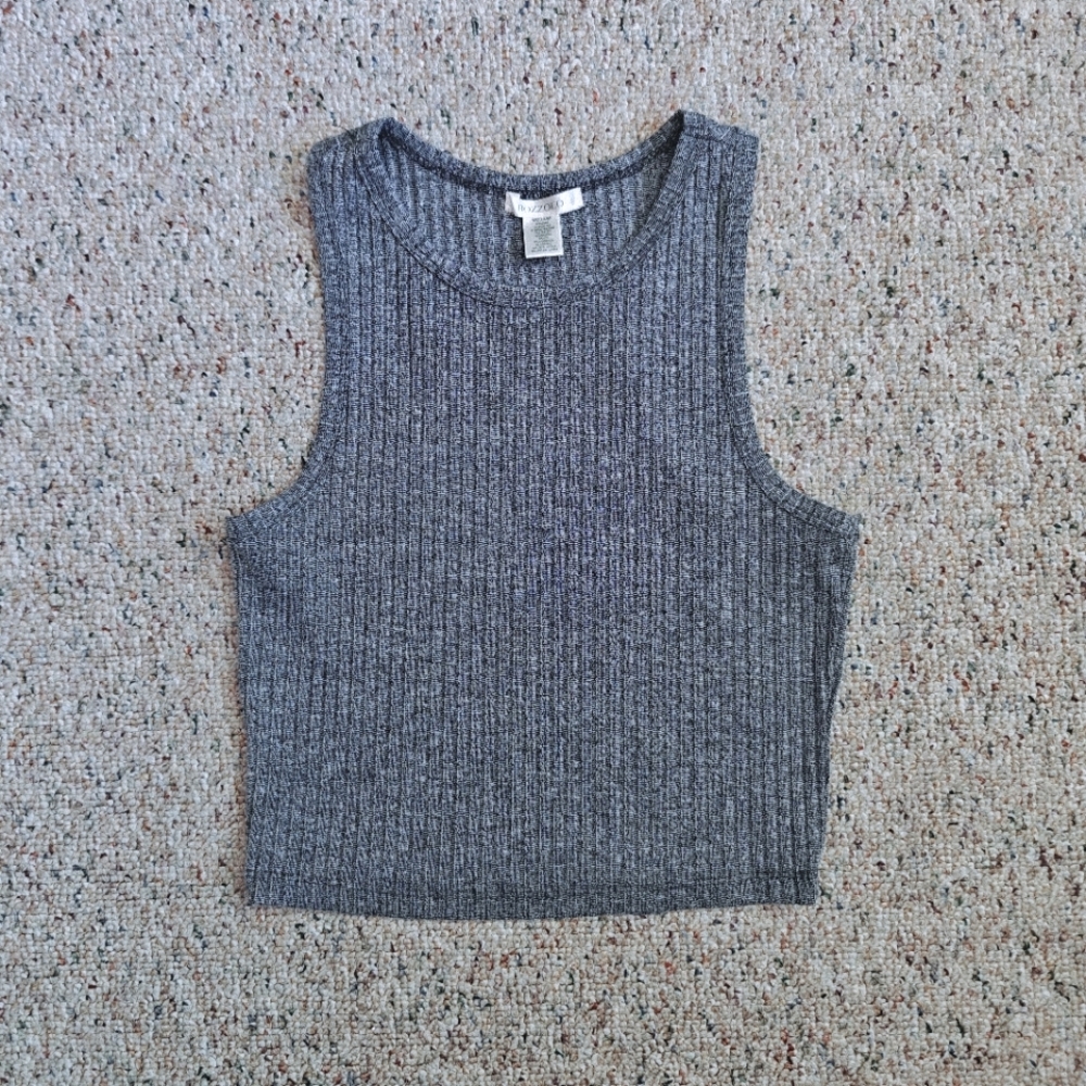 Bozzolo Gray Ribbed Sleeveless Top size Medium